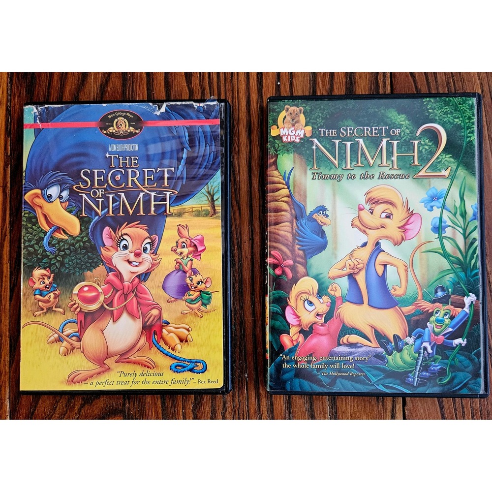 The Secret of NIMH 1 & 2 DVD Bundle Animated Family Movie Collection Don Bluth